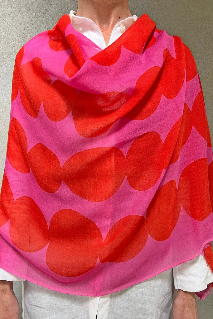 A See Design Wool Scarf with beautiful patterns.