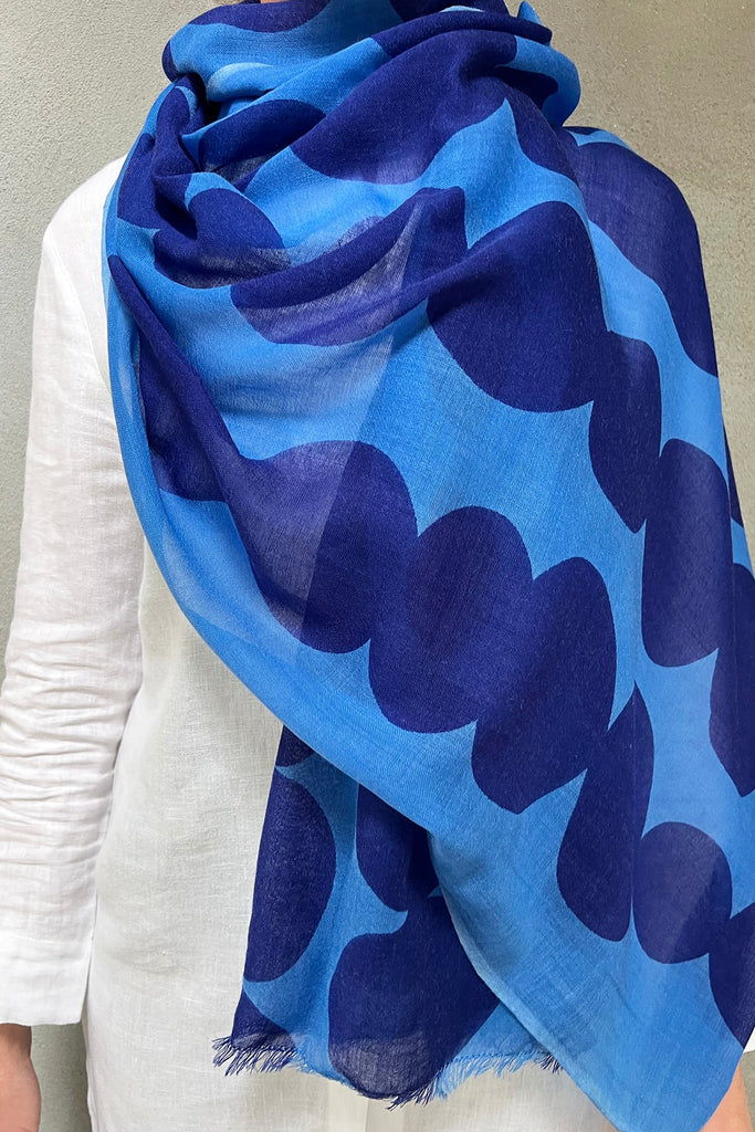 A See Design Wool Scarf with beautiful patterns.