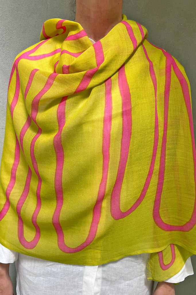 A See Design Wool Scarf with beautiful patterns.