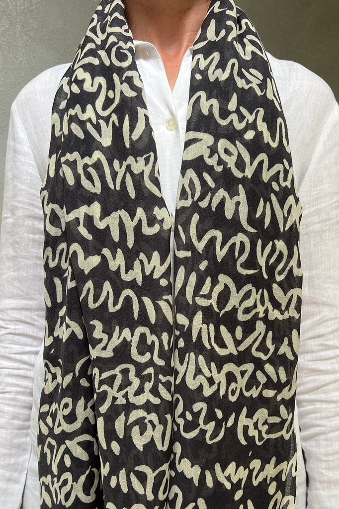 A See Design Wool Scarf with beautiful patterns.