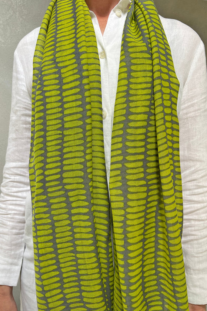 A See Design Wool Scarf with beautiful patterns.