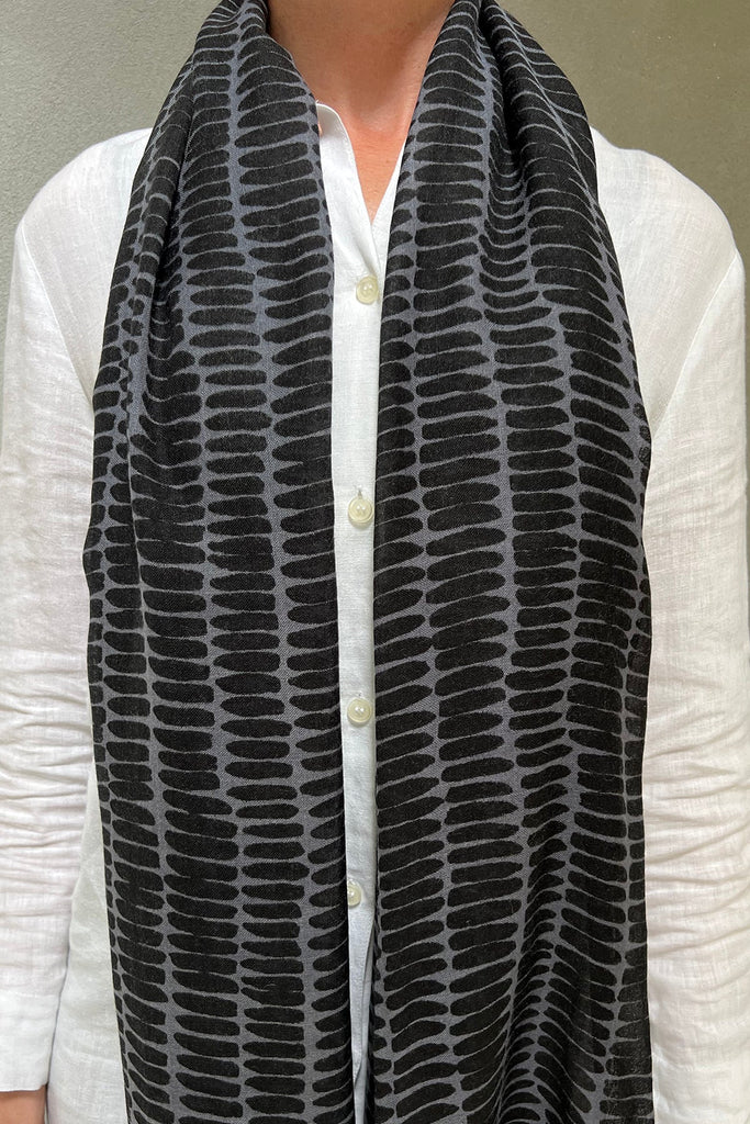 A See Design Wool Scarf with beautiful patterns.