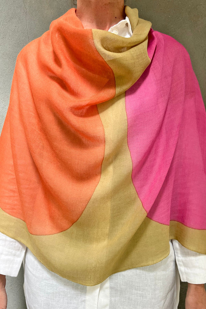 A See Design Wool Scarf with beautiful patterns.