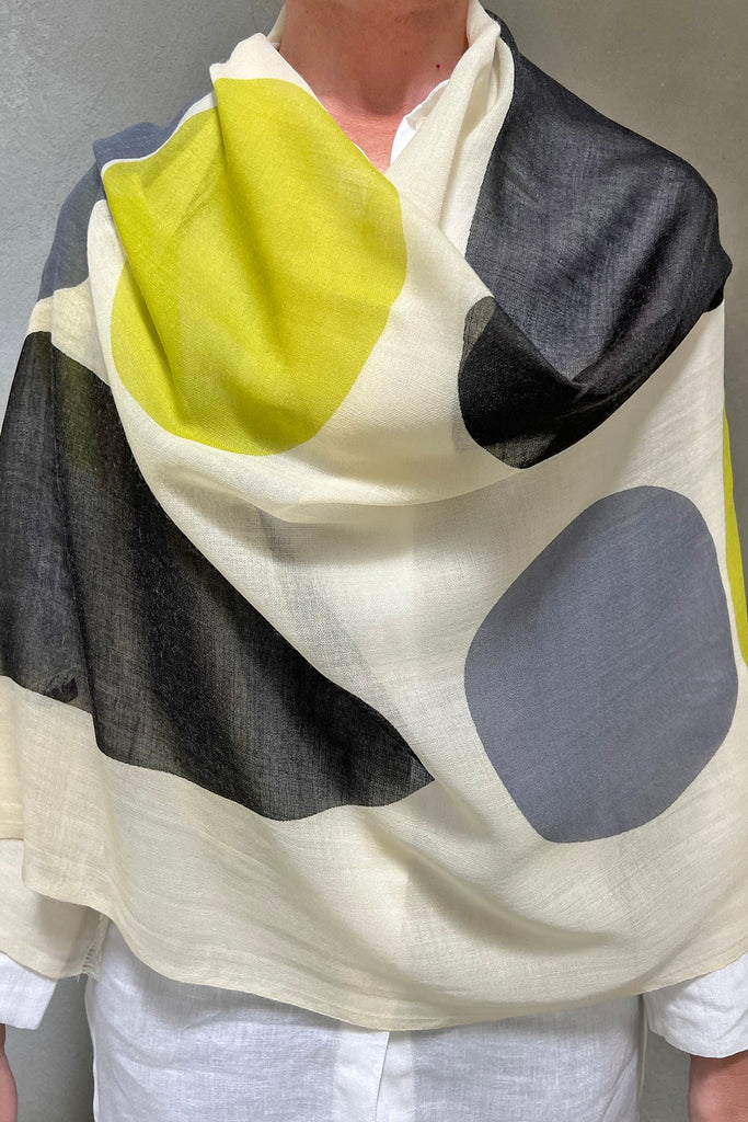 A See Design Wool Scarf with beautiful patterns.