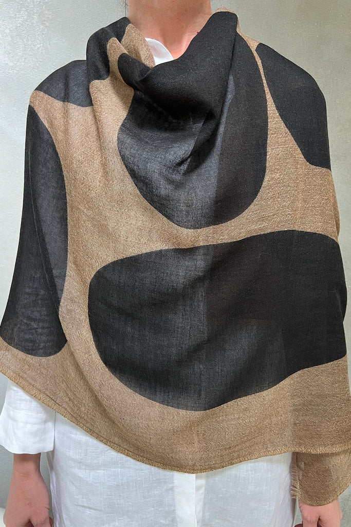 A See Design Wool Scarf with beautiful patterns.