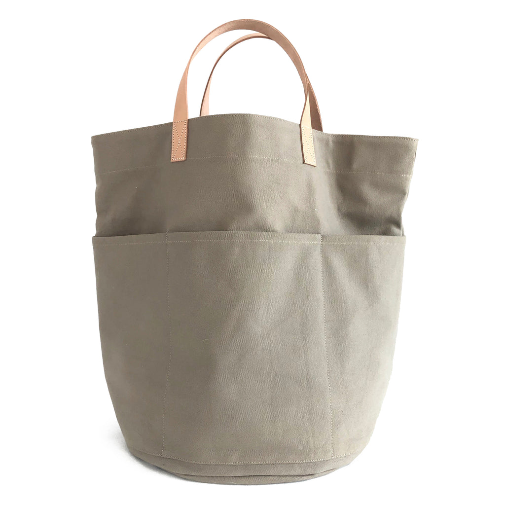 A Tall Circle Tote bag with leather handles from See Design.