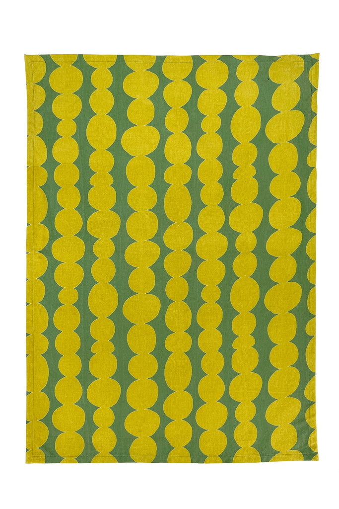 A vibrant cotton Tea Towels (Set of 2) with dots on it from See Design.