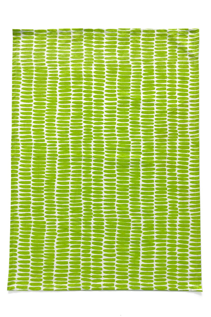 A See Design Tea Towels (Set of 2) with vibrant patterns on a white background.
